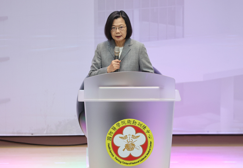 蔡總統日前接受外媒訪問時表示，目前中共不會大規模軍事犯台。圖/中央社