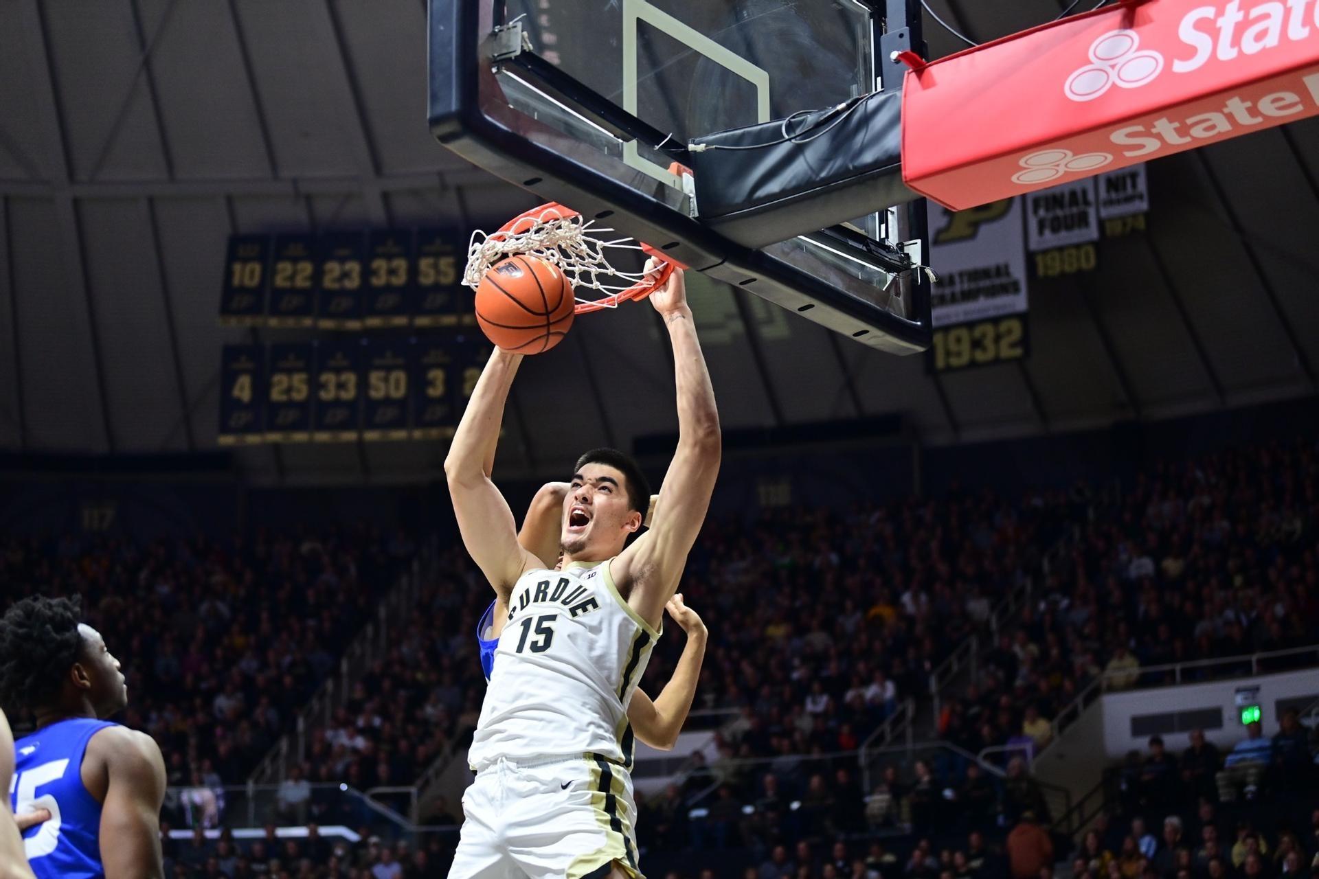 周志豪是目前全美大學體育聯盟（NCAA）一級聯盟的第一中鋒。圖/取自NCAA官網