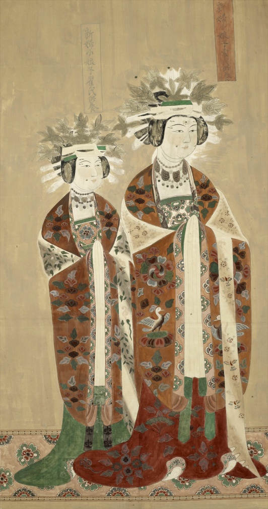 敦煌壁畫-女供養人像 ，莫高窟第98窟。圖/佛光山提供。