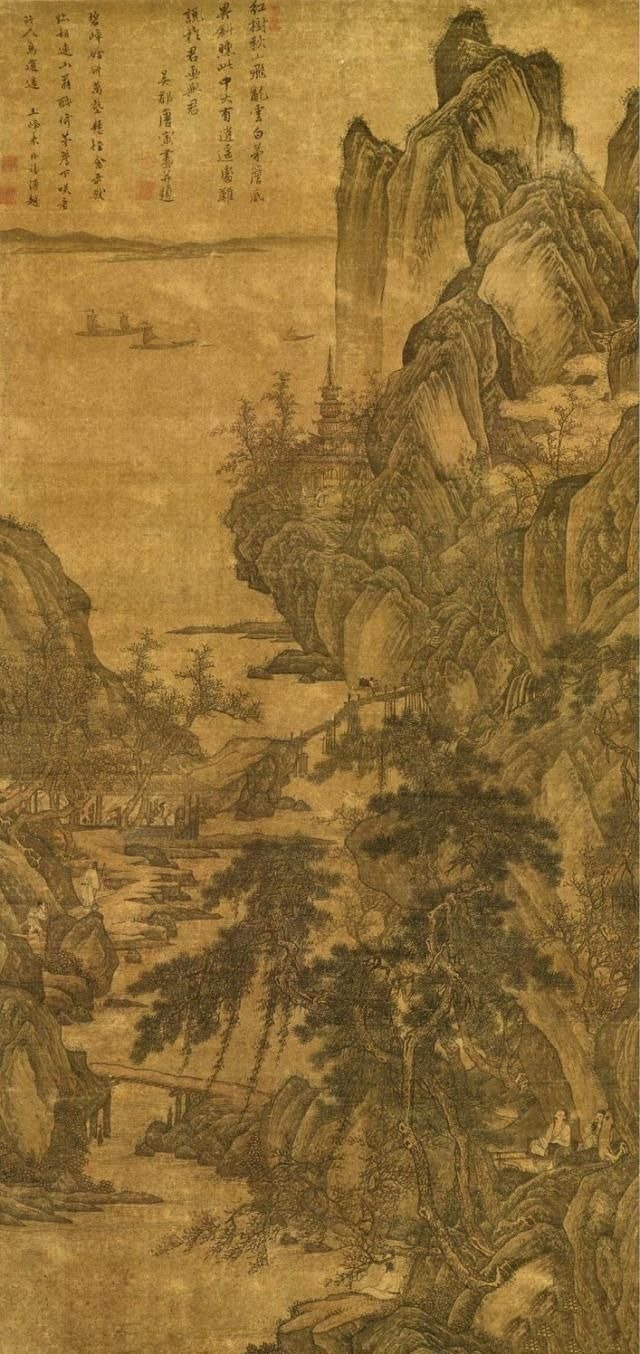 唐伯虎《紅樹秋山圖》透露著一種獨特的淒涼感。圖/取自搜狐網