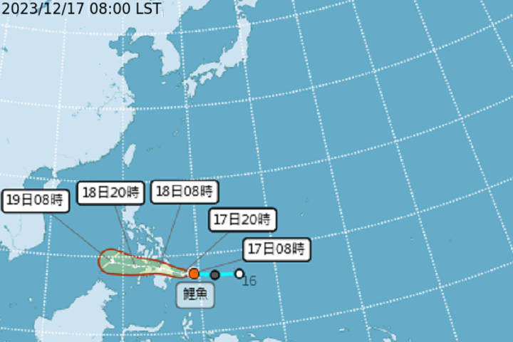 「12月颱」今晨生成　輕颱鯉魚朝西移動暫不影響台灣