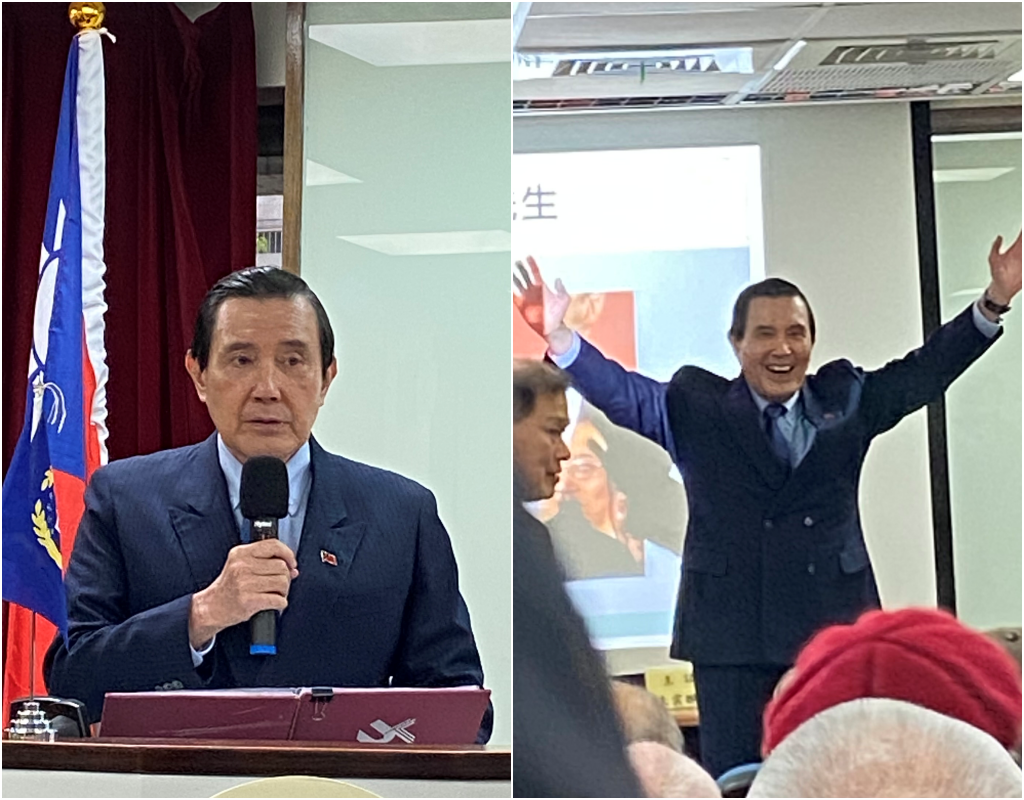 前總統馬英九出席論壇活動呼籲讓國民黨重新執政。圖/田瑜萍攝