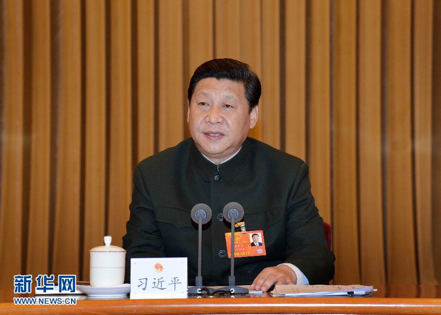 中共總書記繼承毛的政治法統，堅持「以黨領軍」，強化黨權才能貫徹頂層設計。圖／取自新華社