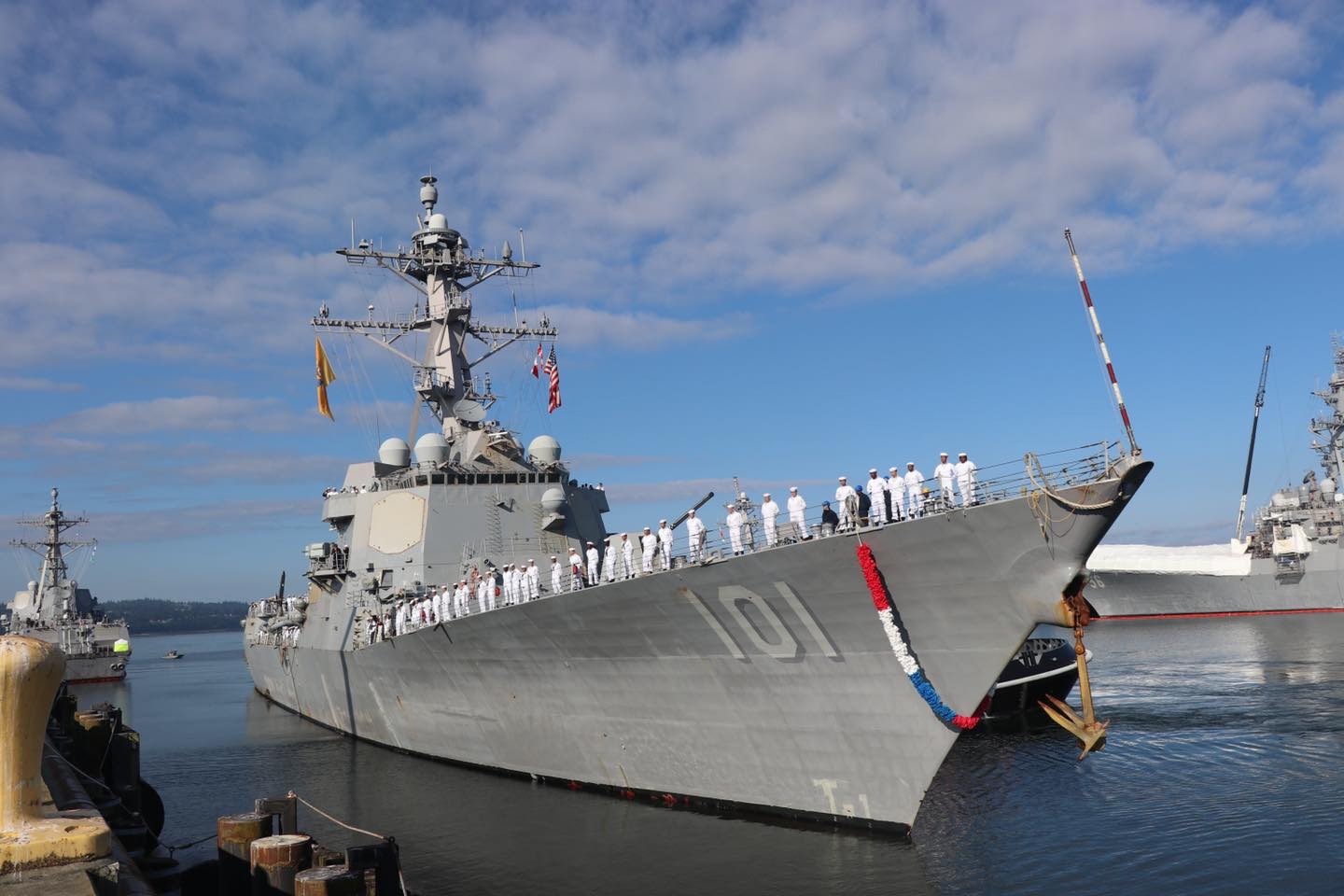 美軍格里德利號驅逐艦（DDG101)資料圖。圖/取自美國海軍