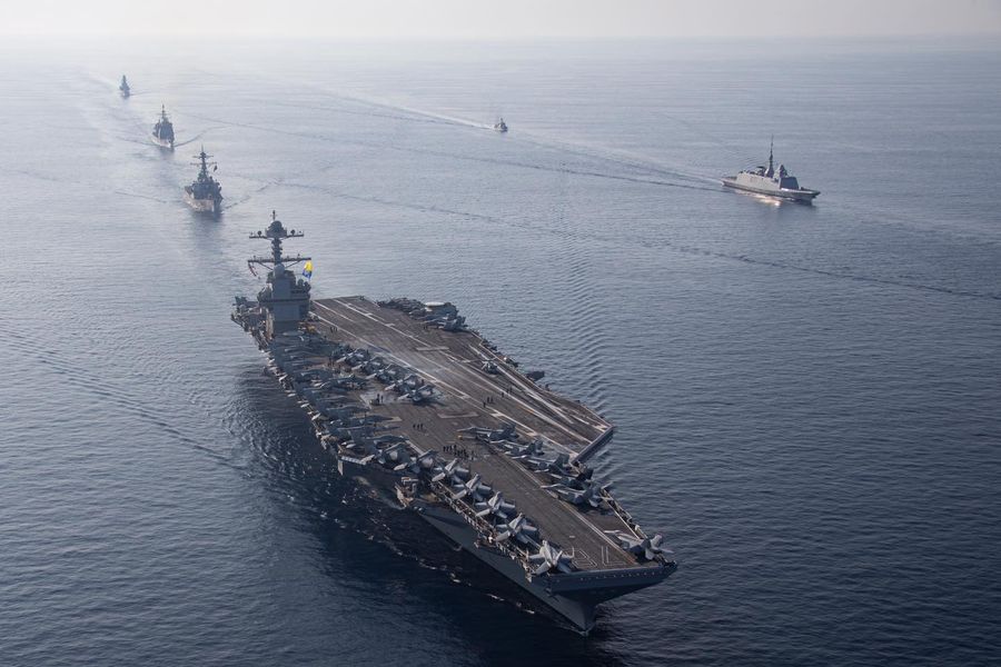美國核動力航空母艦「福特號」（USS Gerald R. Ford）打擊群。圖/取自USS Gerald R. Ford - CVN 78臉書
