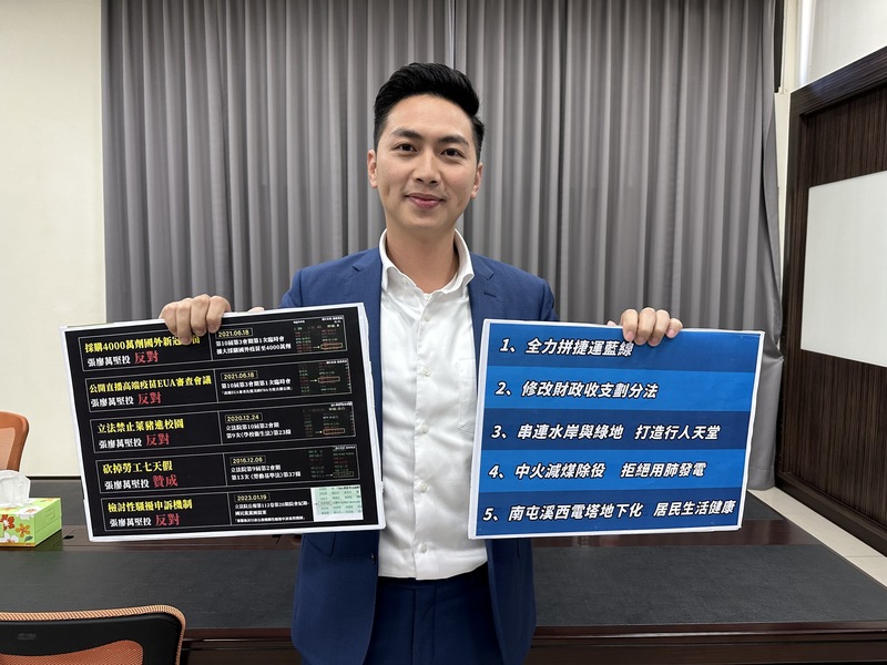 台中市立委候選人廖偉翔日前提告高端疫苗採購有官商勾結與內線交易的情事。圖/中央社
