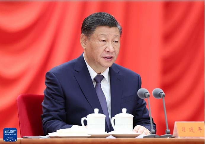 中共總書記習近平在中共20屆中紀委三次全體會議上講話。圖/新華社