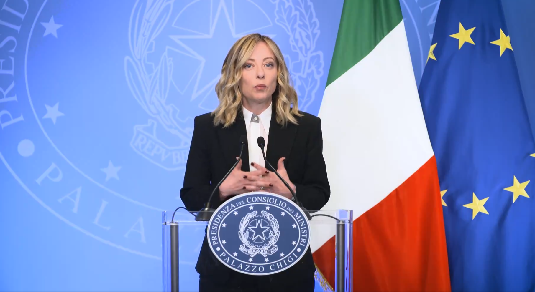 義大利總理梅洛尼表態反對史托騰柏格的提議。圖/翻攝自Giorgia Meloni  @GiorgiaMeloni