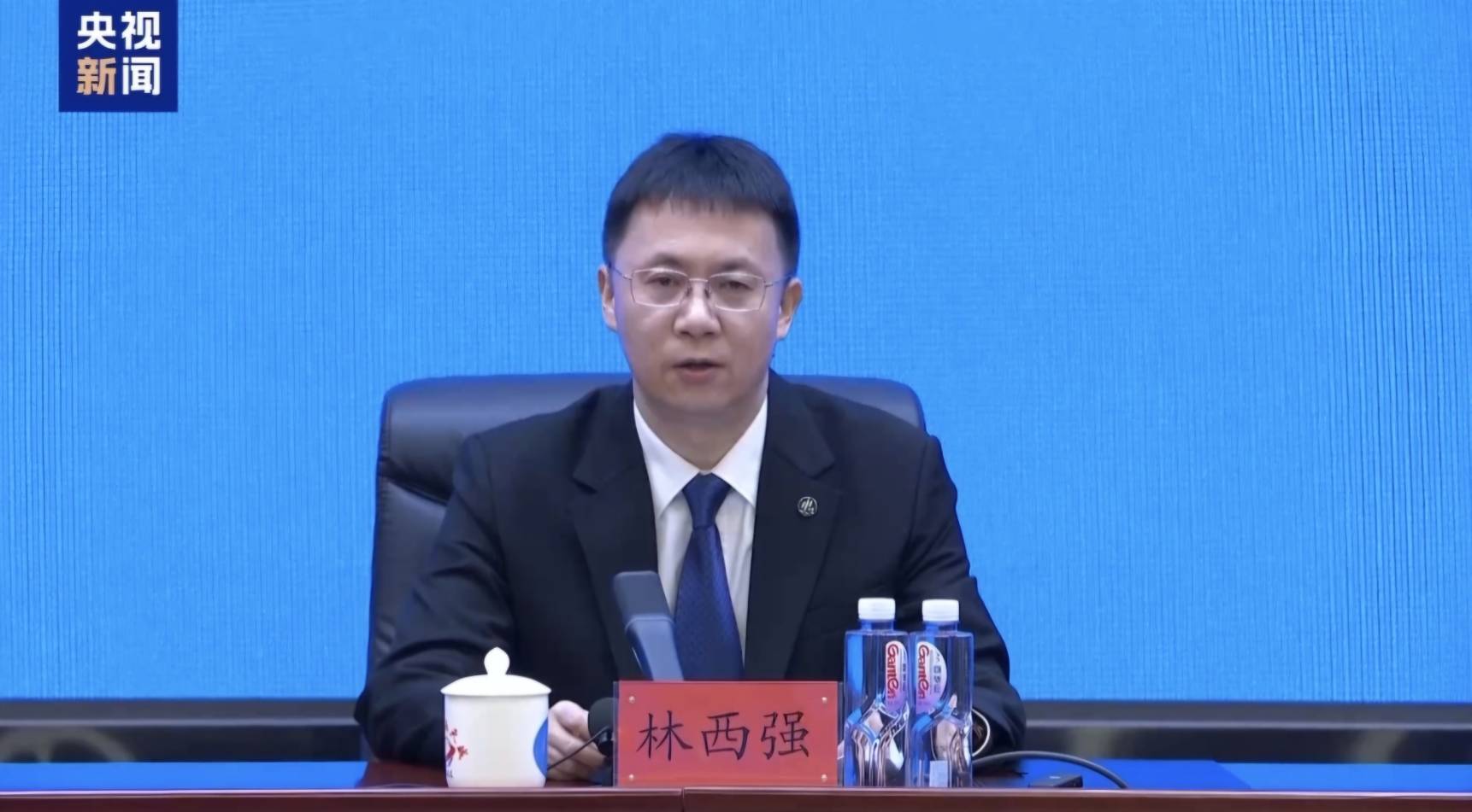 中國載人航天工程辦公室發言人林西強正式宣布，神舟20號載人太空船將在 24日下午5點17分發射。圖／取自央視新聞