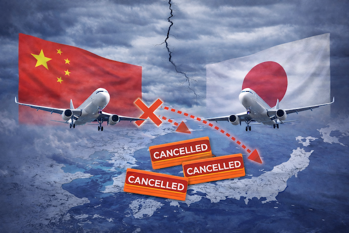 中日關係緊繃影響旅運　春節大陸赴日航班取消達36%