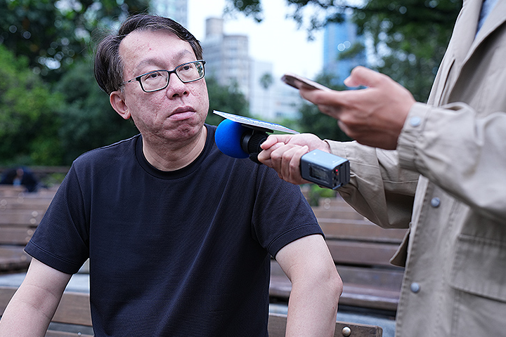 賴文輝批評台灣政府對香港現況不理解，只會一昧採取遏制移民措施。圖/記者陳思豪攝