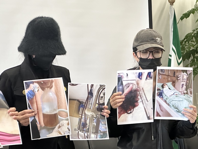兩名女子控訴,6月在台北醫美診所隆乳手術後出現不適,經檢查確診急性腎衰竭,質疑診所有醫療疏失。圖/中央社