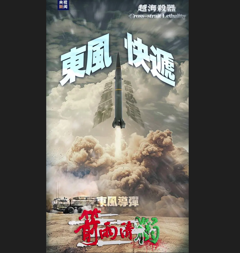 東風飛彈。圖/取自東部戰區公眾號