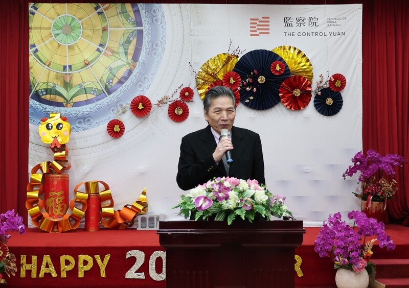 總統賴清德10日召集五院協商，監察院將由副院長李鴻鈞參加。圖為李鴻鈞3日參加監察院新春團拜。圖/中央社