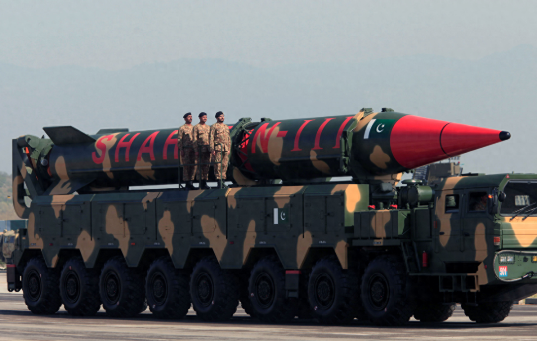巴基斯坦「沙欣-3」導彈，射程達2750公理，基本覆蓋印度全境。圖/取自新華社