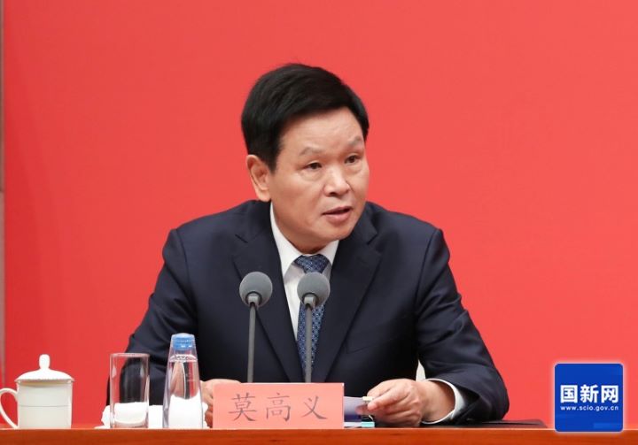 雲南省新任省委書記莫高義，此次履新前擔任中共中央宣傳部副部長、大陸國務院新聞辦公室主任。圖/取自國新網