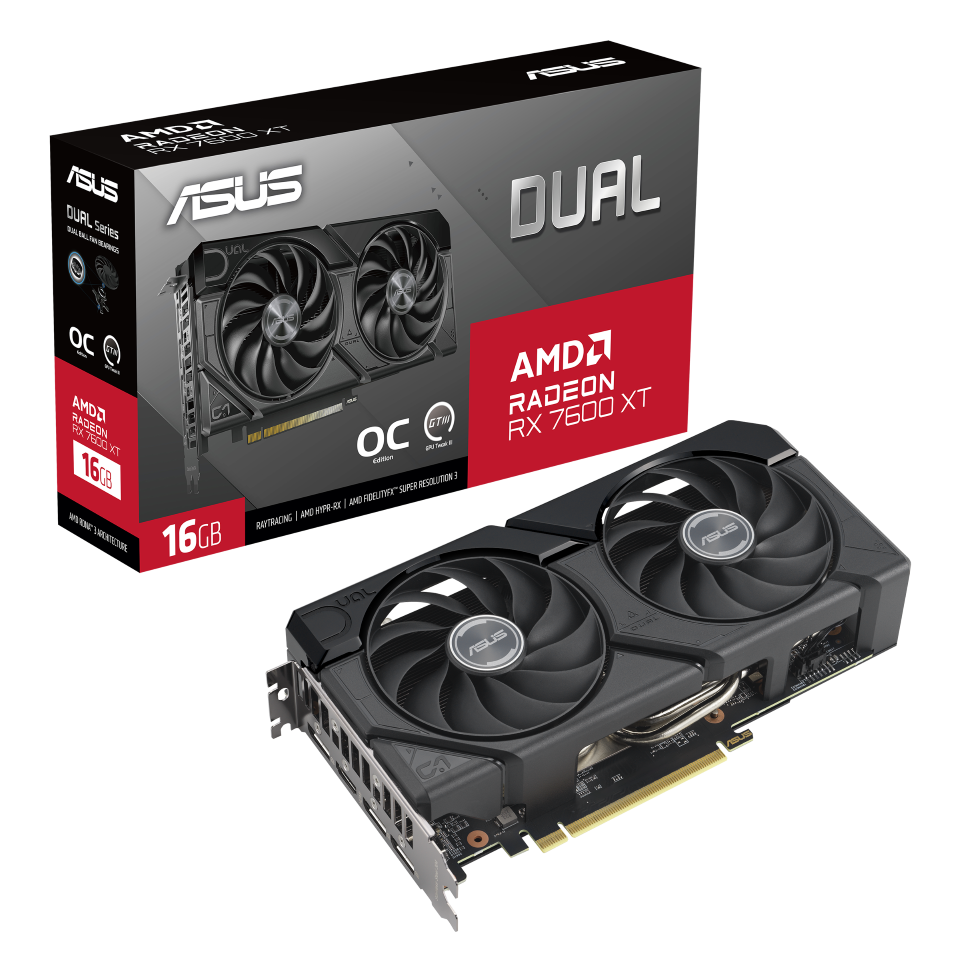 16GB VRAM！ 華碩Radeon™ RX7600 XT顯卡登場