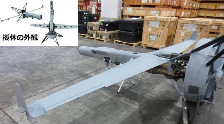 日本首架V-BAT垂直起降無人機，今年2月登上海自艦艇。圖/取自日本海上自衛隊X