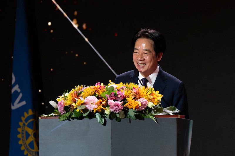 脫中入北論引發爭議，賴清德總統日前出席國際扶輪社活動再提「立足臺灣、布局全球、加強美國、行銷全世界」。圖/取自總統府官網