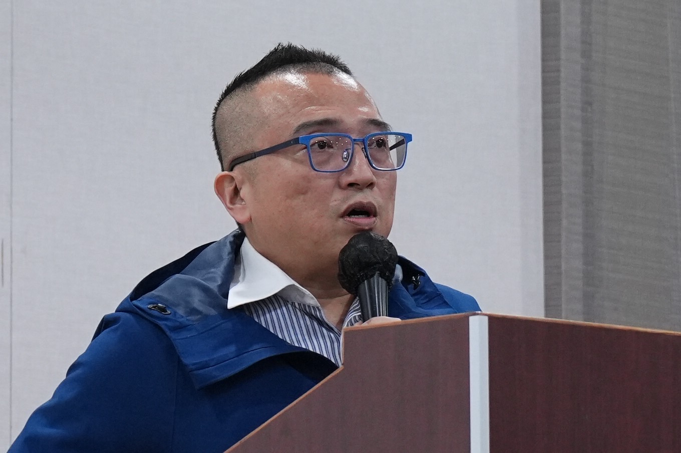 民眾黨秘書長周瑜修質疑為何賴清德可以，柯文哲就該死」？。圖/陳思豪攝