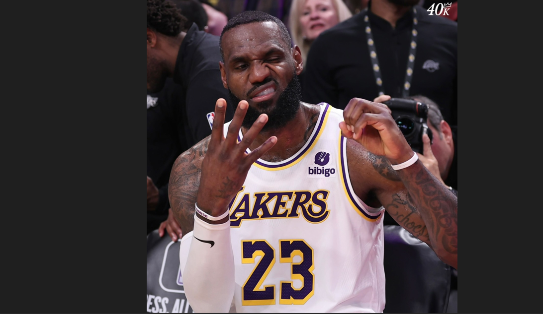 詹姆斯（LeBron James）成為NBA史上第一位4萬分的球員。 圖/取自自洛杉磯湖人X
