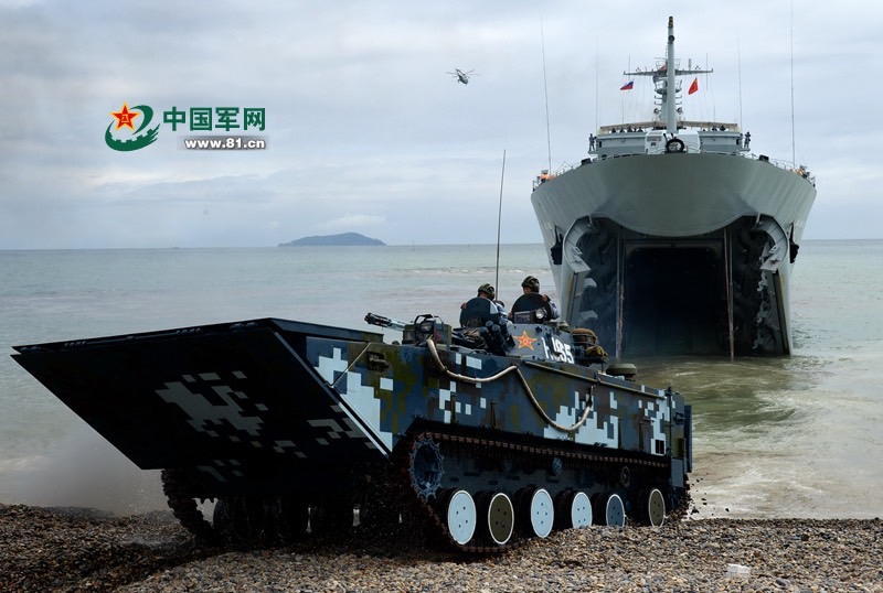 圖為大陸軍隊登陸演習。圖/取自中國軍網