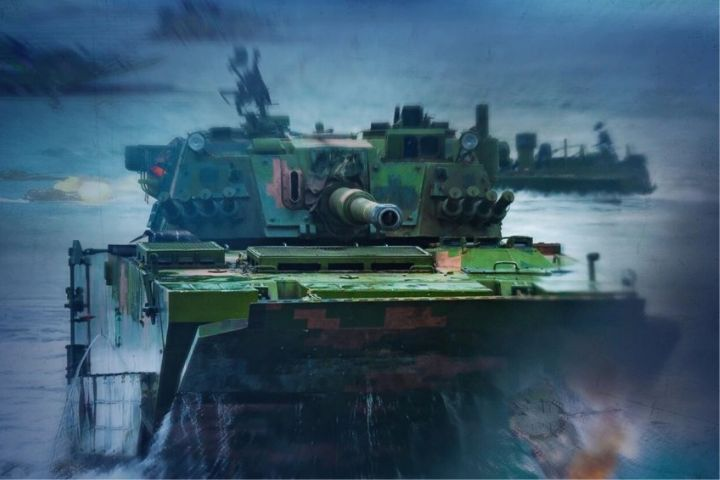 解放軍搶灘戰力再進化？陸傳研發兩棲無人戰車　可與05式協同作戰