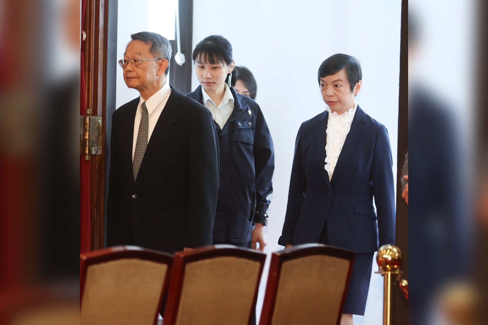 總統府公布大法官提名人選，其中司法院長被提名人為蔡秋明（左）、副院長被提名人為蘇素娥（右）。圖/中央社