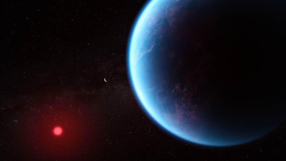 科學家分析系外行星K2-18b 發現迄今最強烈生命跡象