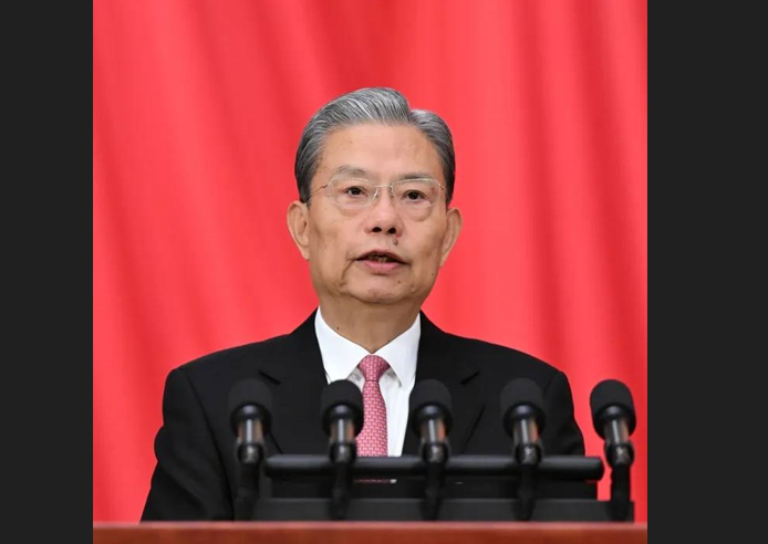 全國人大委員長趙樂際9日上午在北京人民大會堂做工作報告。圖/取自新華社