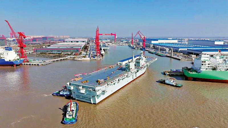 2024年12月29日，央視新聞網站釋出大陸海軍076兩棲攻擊艦首艦畫面，命名為四川艦，舷號為「51」。圖/取自央視新聞
