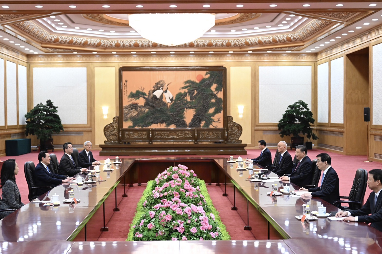 馬習二會10日下午在北京人民大會堂東大廳舉行。圖/馬英九基金會提