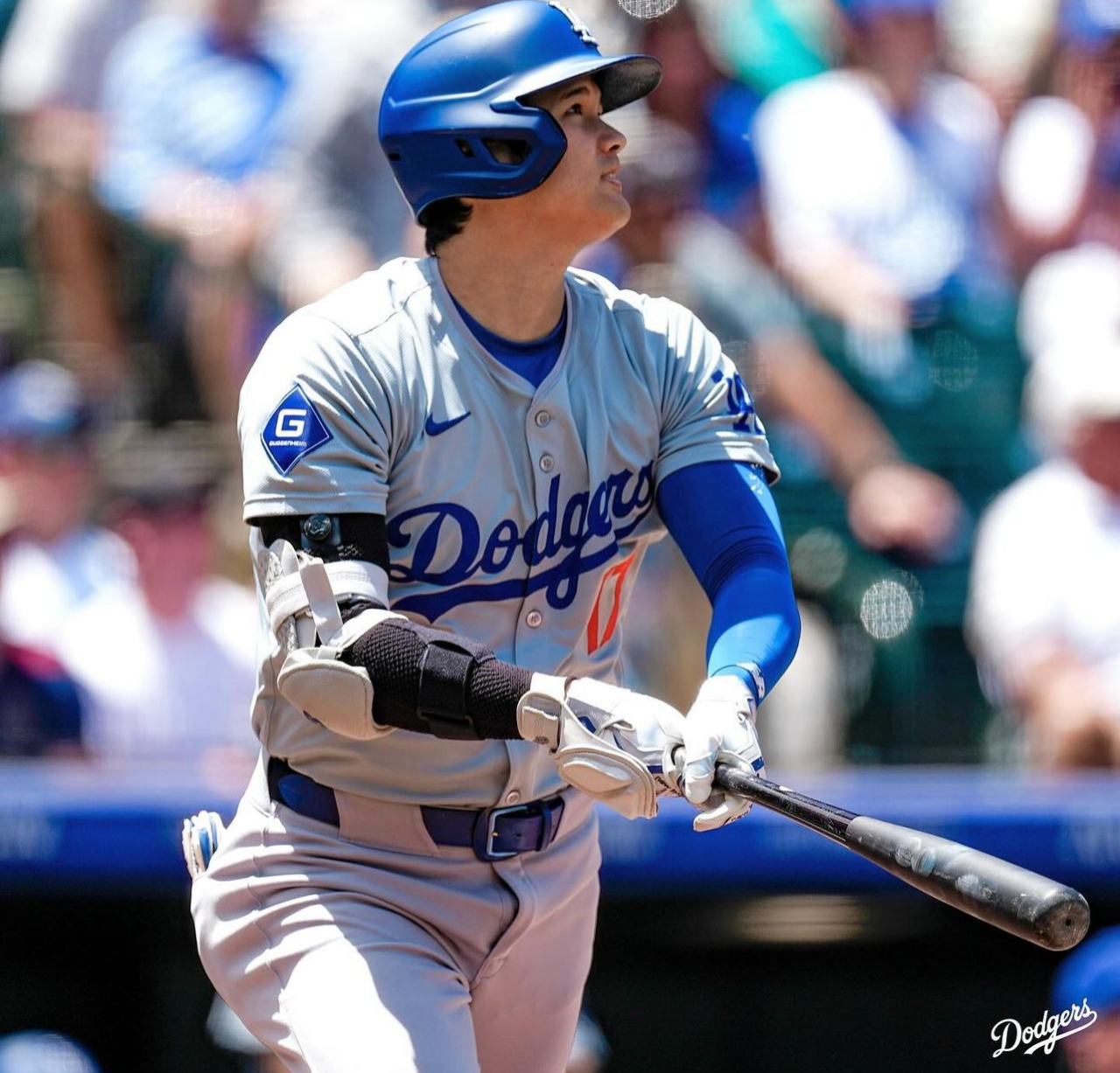 大谷翔平連續三打席全壘打中斷。圖/取自Dodgers IG