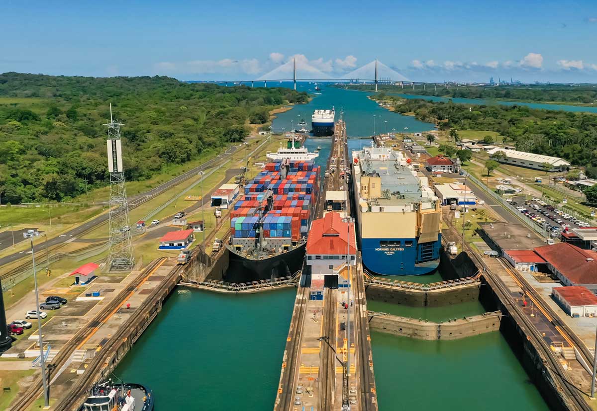 圖為巴拿馬運河，兩端港口很具戰略性意義。圖／取自 The Panama Canal X