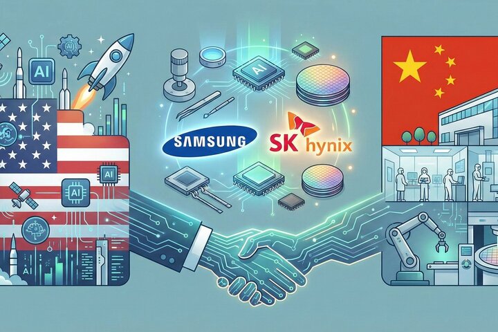 路透：傳美2026將放行韓三星、SK海力士晶片設備輸中