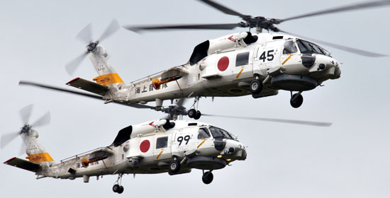 日本海上自衛隊SH-60K兩直升機墜毀(資料圖)。圖/取自日本海上自衛隊官網