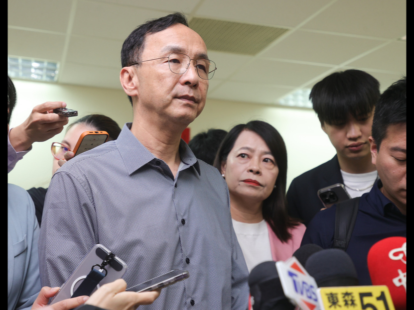 朱立倫表示，歷史啟示我們，民主政治會出現法西斯，但法西斯會終結民主政治。圖／中央社