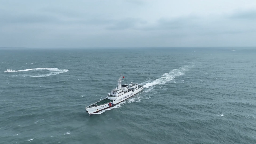 大陸福建海警艦艇在金門附近海域巡查。圖/中國大陸海警局官網
