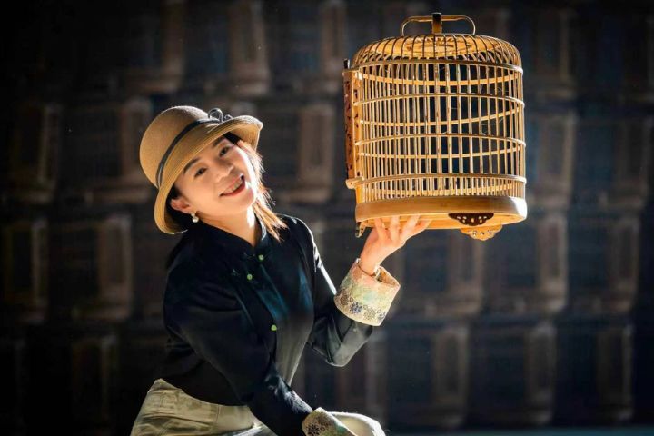 廣西竹編鳥籠　昔日養鳥工具　今朝國風藝品