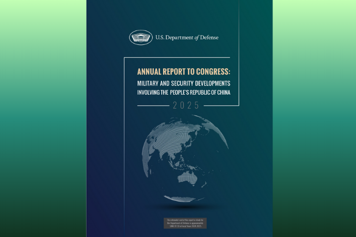 美五角大廈在美東時間23日晚發布川普任期內首份「中國軍力報告」，長達百頁，細數中美軍武戰略起伏、台海威脅，最終強調美中進入「罕見緩和」階段，全篇報告預示雙方關係放緩。圖／取自五角大廈官網