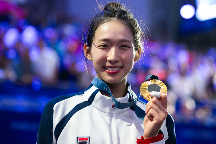 在巴黎奧運奪金的江旻憓同時持有法律碩士,被外界讚譽文武雙全。圖/取自香港體育協會