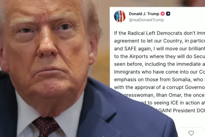 若民主黨持續卡預算　川普威脅周一將派ICE探員進駐全美各大機場執法