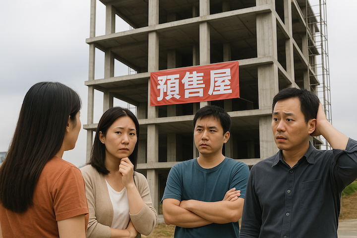 大陸民眾對房地產投資的意願下降。示意圖。圖/AI生成