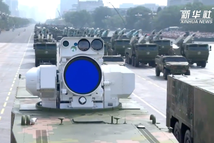 艦載雷射武器LY-1在大陸九三閱兵首次亮相。圖/取自新華社