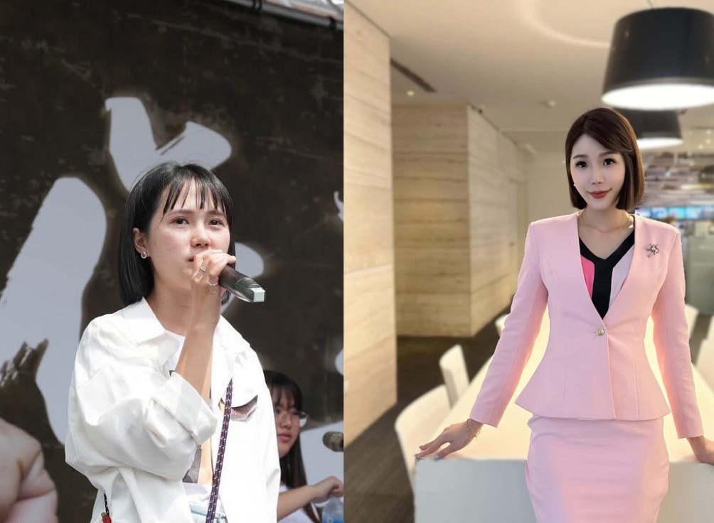 三立記者馬郁雯 (右)與民眾黨發言人吳怡萱(左)兩人在臉書陷口水交戰。圖/右取自吳怡萱臉書、左取自馬郁雯臉書