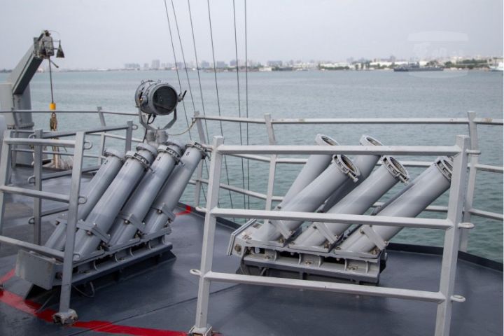 MK-36干擾彈發射系統，屬被動式防衛系統。圖/取自軍聞社