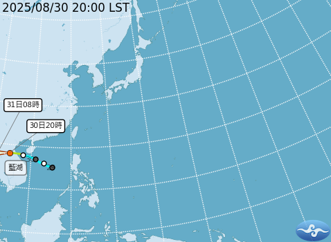 蘭湖颱風朝越南前進。圖/取自中央氣象署