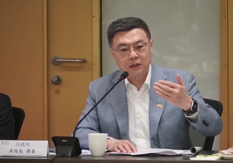 行政院長卓榮泰透露，我國正與美國進行第一階段對等關稅談判，政府將嚴防中國產品洗產地。圖／中央社