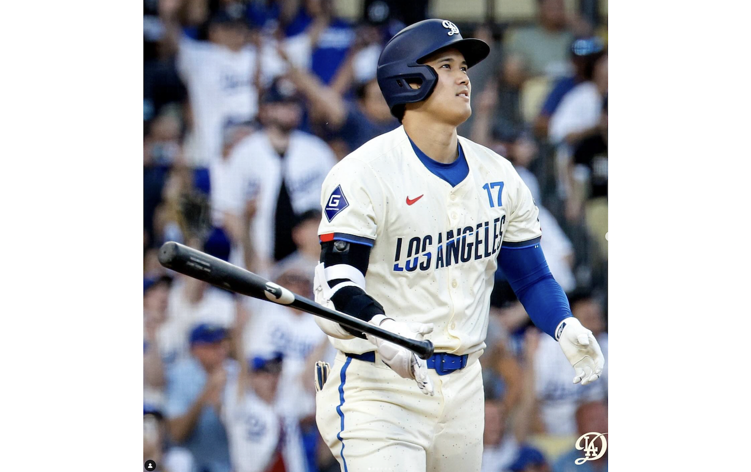 大谷已連3戰開轟，並擴大在國聯全壘打王領先地位。圖/取自Los Angeles Dodgers ig