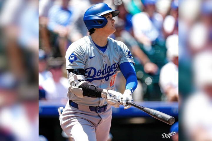大谷翔平今天揮出今年球季個人第21支全壘打。 圖/取自道奇IG